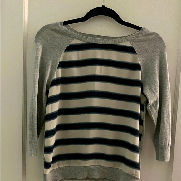Jigsaw Beige and Blue Striped with Gray Top - Picture 1 of 5